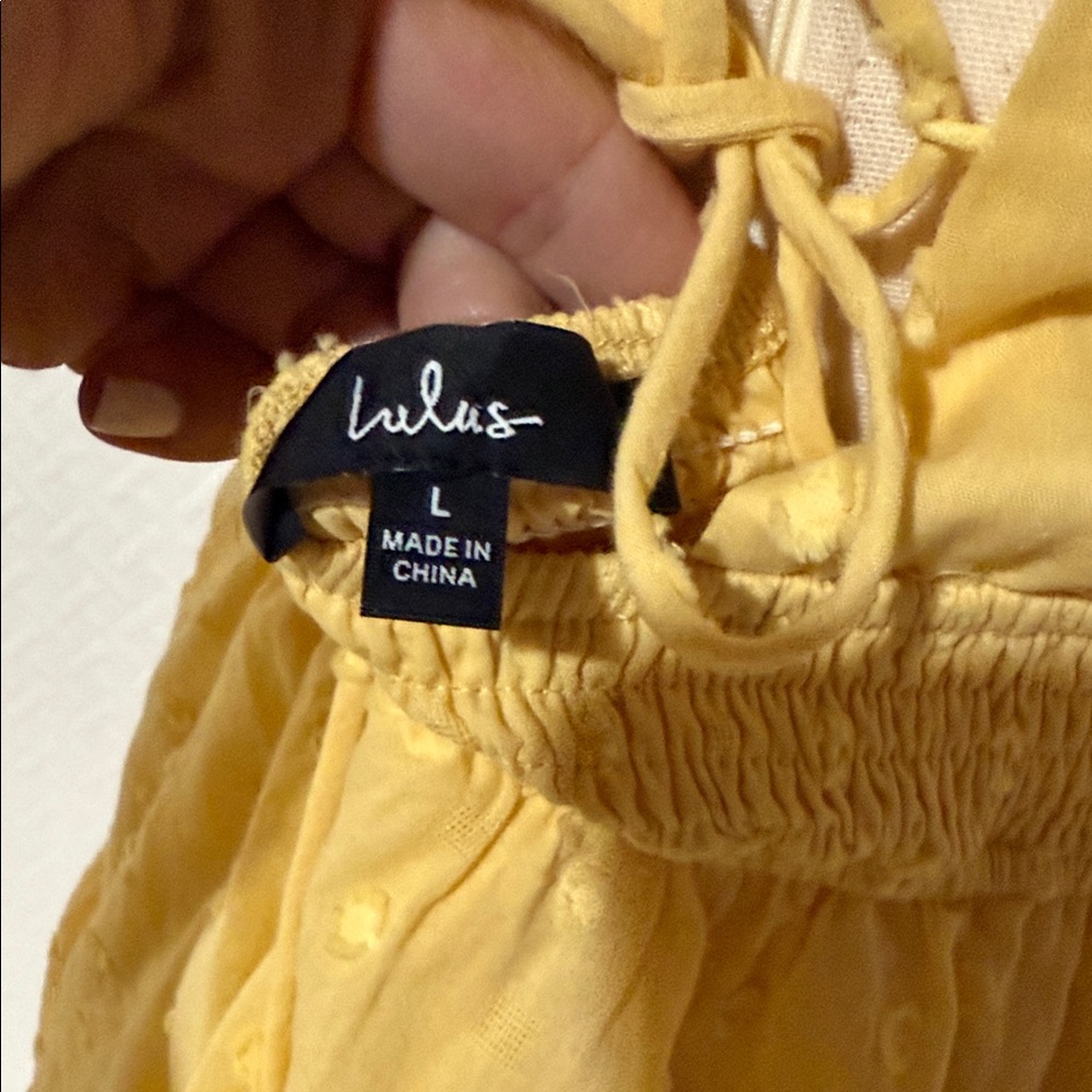Lulu's Sunny Yellow Tiered Midi Dress - Picture 4 of 4